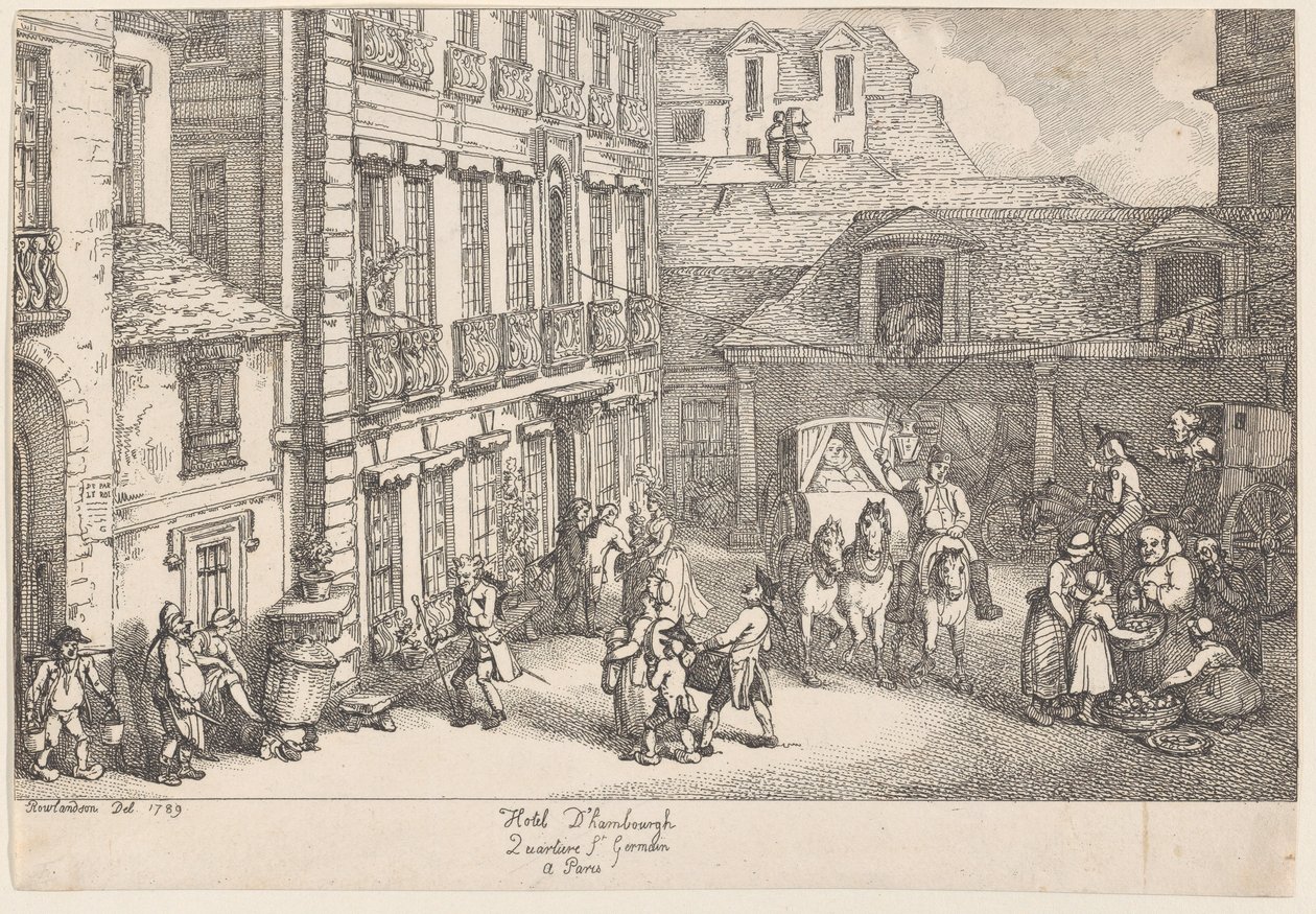 Hotel dHambourgh，巴黎Quartiere St. Germain，1789年 作者 托马斯·罗兰森