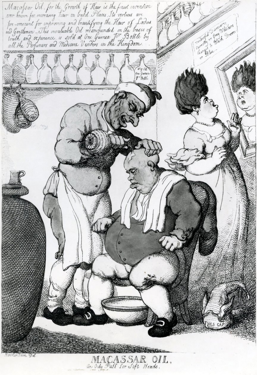 Massassar Oil，1814年用于软头的油性粉扑 作者 托马斯·罗兰森