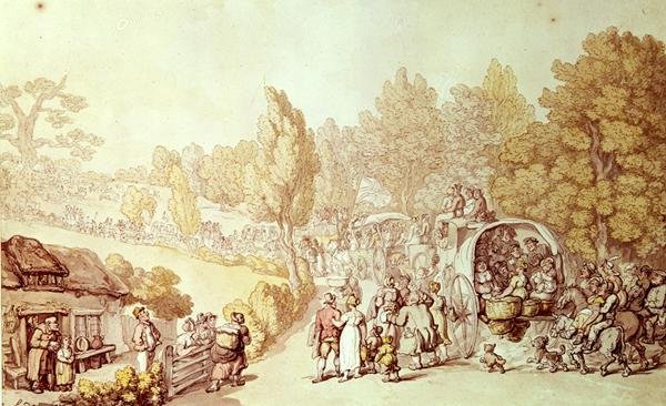 通往Epsom的道路，1812年 作者 托马斯·罗兰森