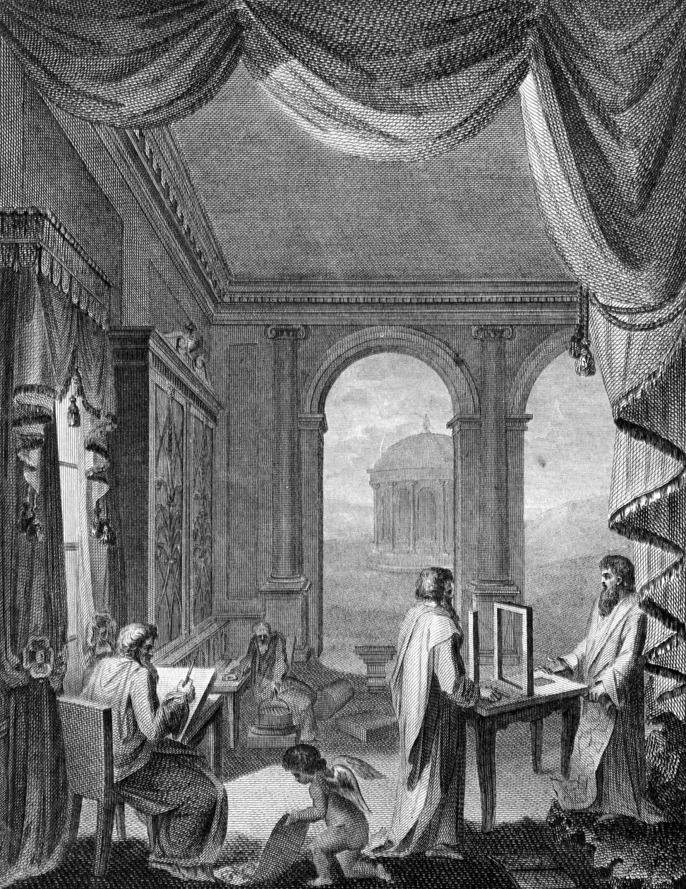 1793年出版的Thomas Sheraton的“The Cabinet-Maker and Upholsterer&39;s Drawing-Book”的主题 作者 托马斯·喜来登