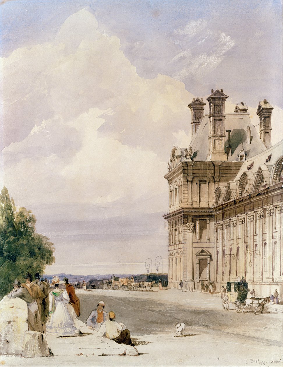 查看Pont Royal附近的景点，Pavillon de Flore，杜乐丽花园 作者 托马斯·肖特男孩