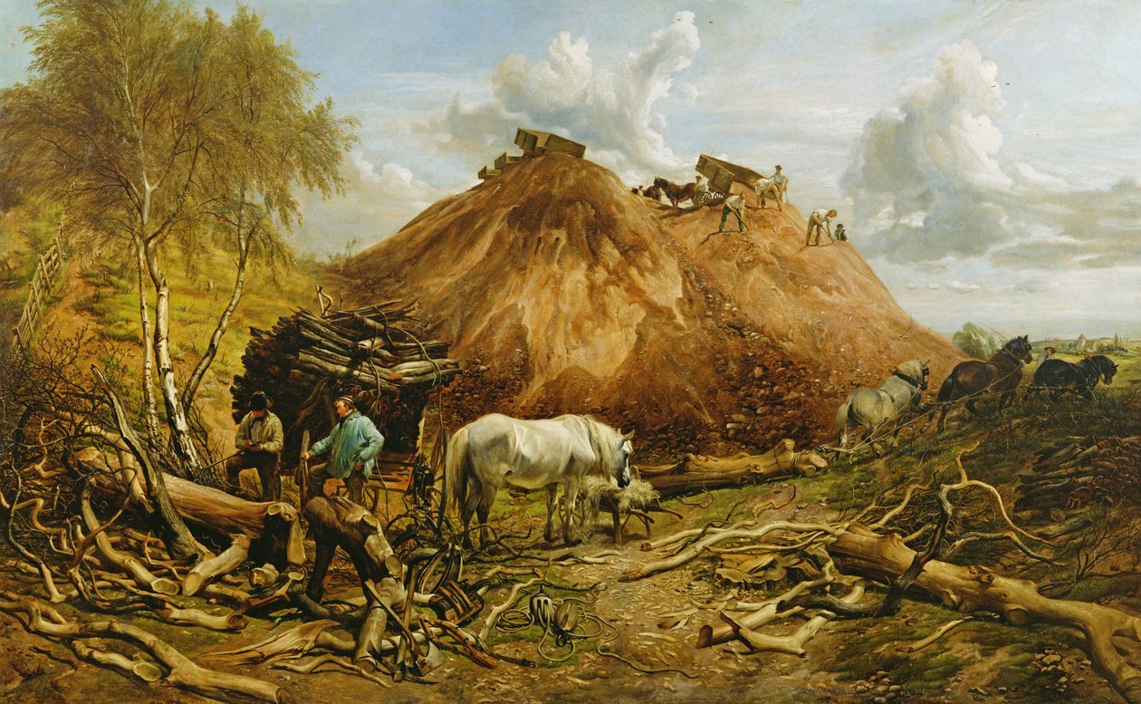 为铁路清理木材，1880年 作者 托马斯·西德尼·库珀