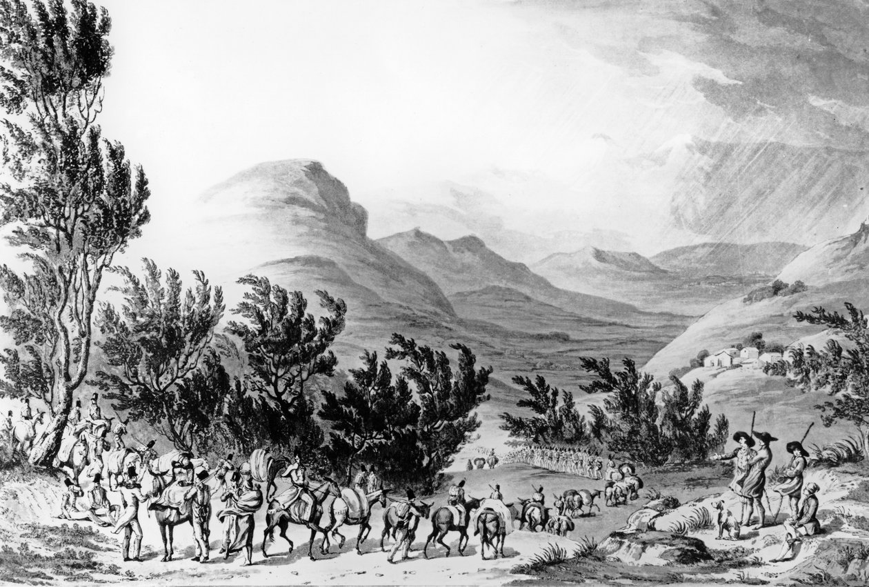 Serre de Estrella或de Neve，1811年5月16日陆军随行行李，由Charles Turner雕刻，1815年 作者 托马斯·斯汤顿·圣克莱尔