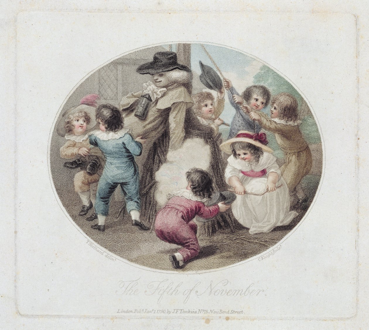 11月5日，由Charles Knight（1743-c.1826），酒吧刻。由JF Tomkins，1790年（点画雕刻）（对125881） 作者 托马斯·斯托达德