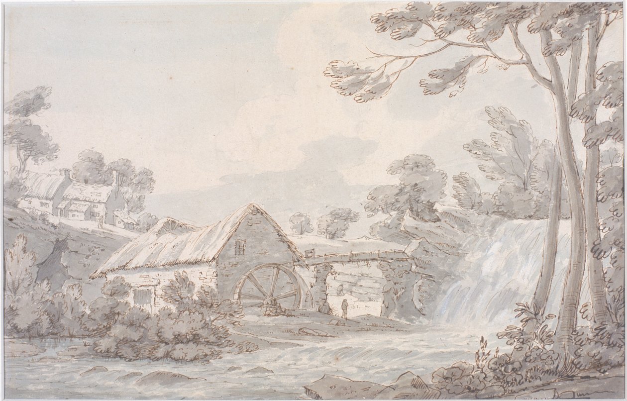 Beatham Mill（bodycolor） 作者 托马斯·桑德兰