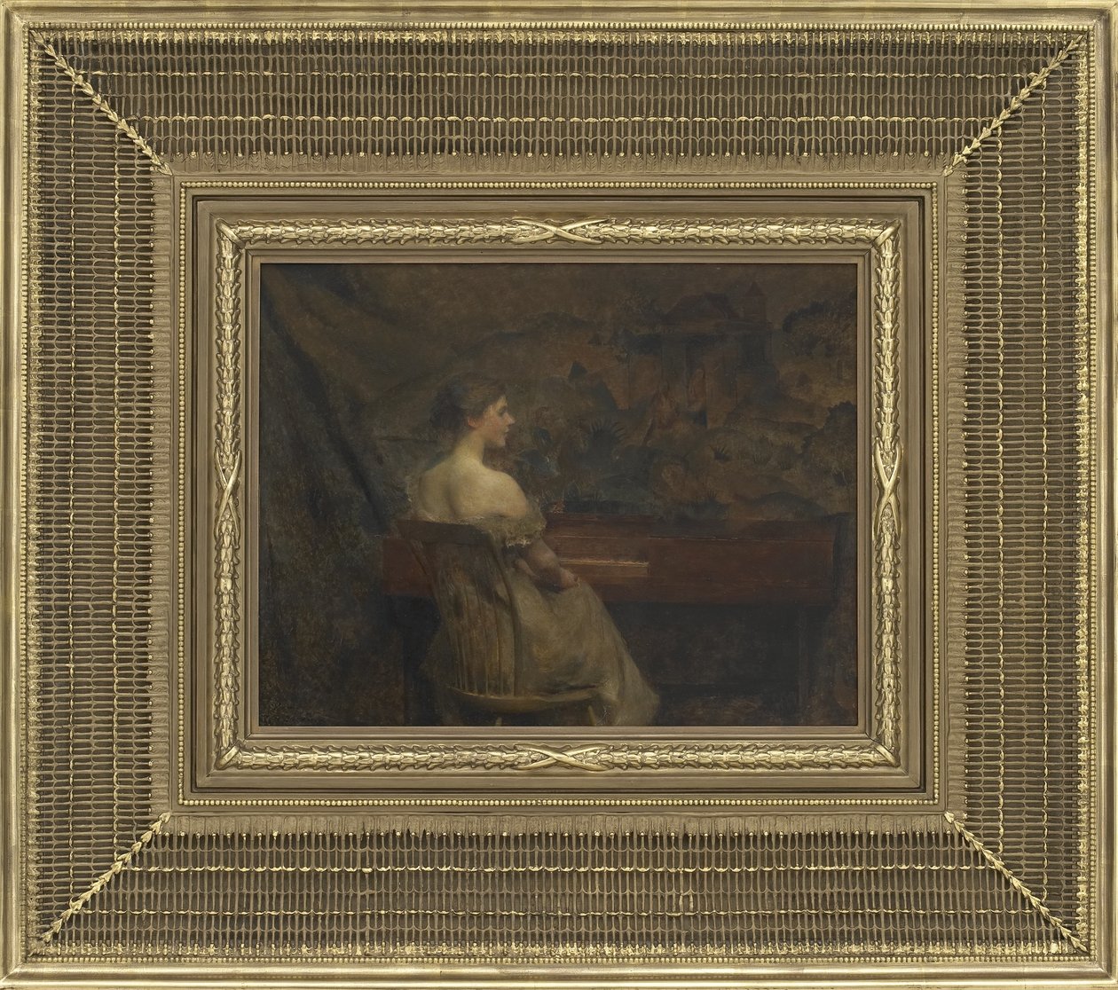 一幅肖像画，1902年（木板上油） 作者 托马斯·威尔默·杜温