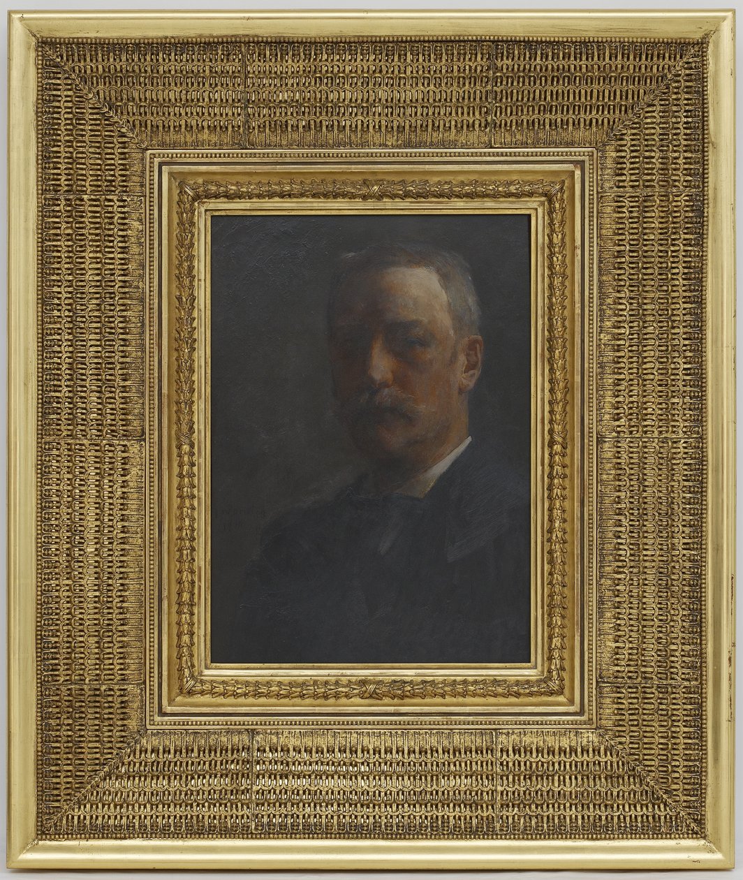 自画像，1906年（木板上油） 作者 托马斯·威尔默·杜温