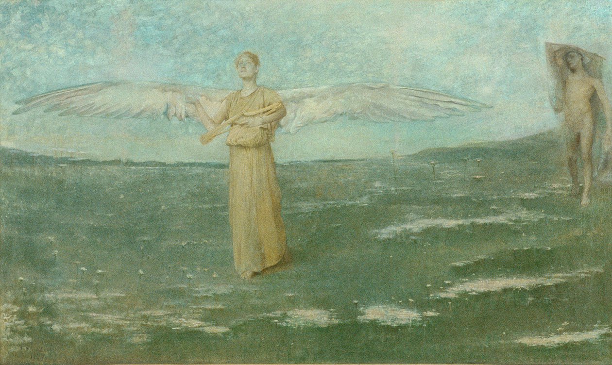 托比亚斯和天使，1887年 作者 托马斯·威尔默·杜温