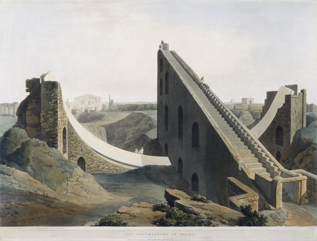 德里的天文台，从东方风景，酒吧板XIX。 1808（彩色aquatint） 作者 托马斯和威廉丹尼尔