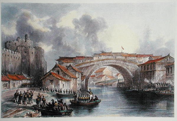 清江府西门，约 1850 年（彩色石版印刷）（367544 的彩色版本） 作者 托马斯（后）Allom