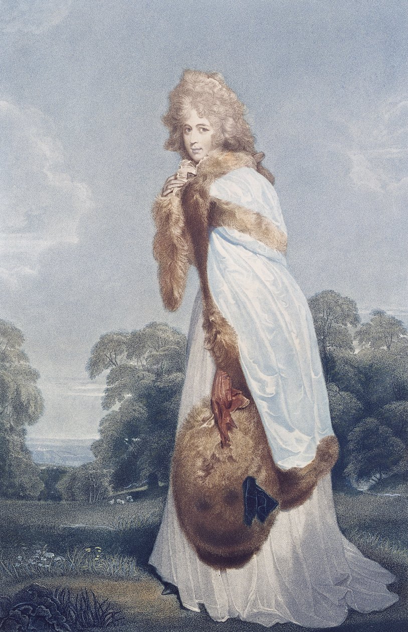 伊丽莎·法伦（Eliza Farren），德比伯爵夫人（c.1759-1829），由弗朗切斯科·巴托洛齐（Francesco Bartolozzi）（1727-1815）雕刻，由布尔和杰弗里斯（Bull and Jeffreys）发行 作者 托马斯（后）劳伦斯