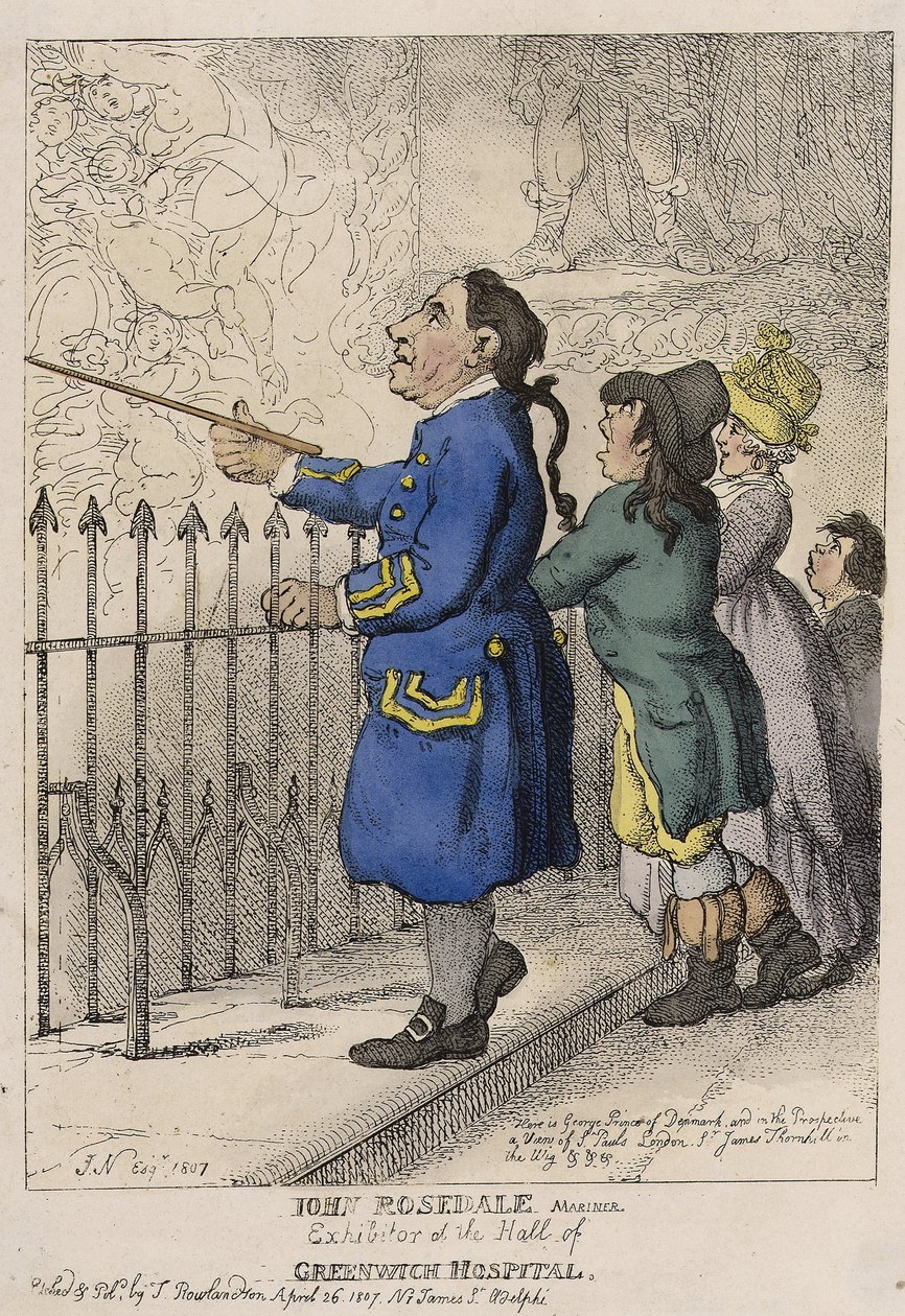 John Rosedale，水手，格林威治医院大厅游客指南（英国） 作者 托马斯（继）罗兰森