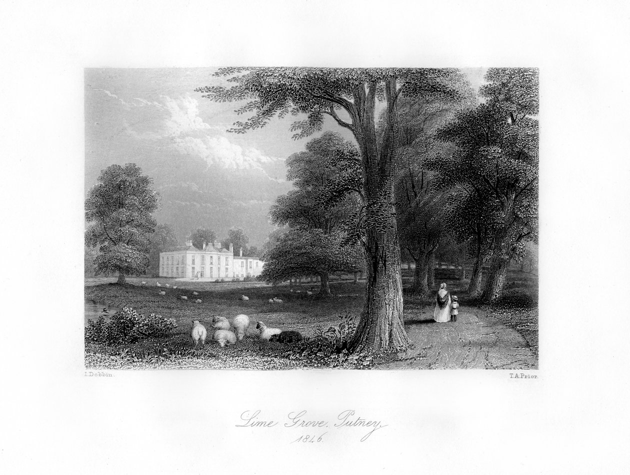 莱姆·格罗夫（Lime Grove），普特尼（Putney），1846年。 作者 托马斯·亚伯