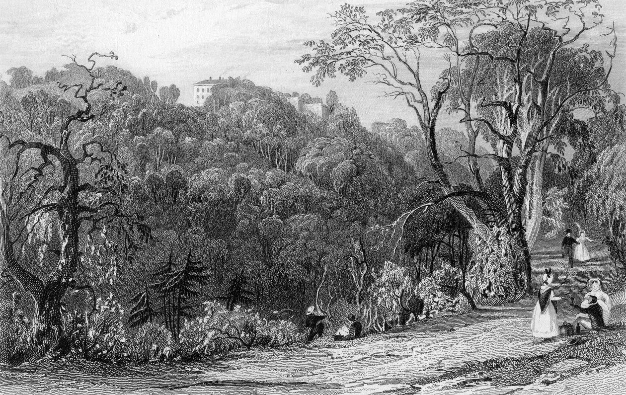 城堡伊甸园大厅，达勒姆，1833年 作者 托马斯·阿隆