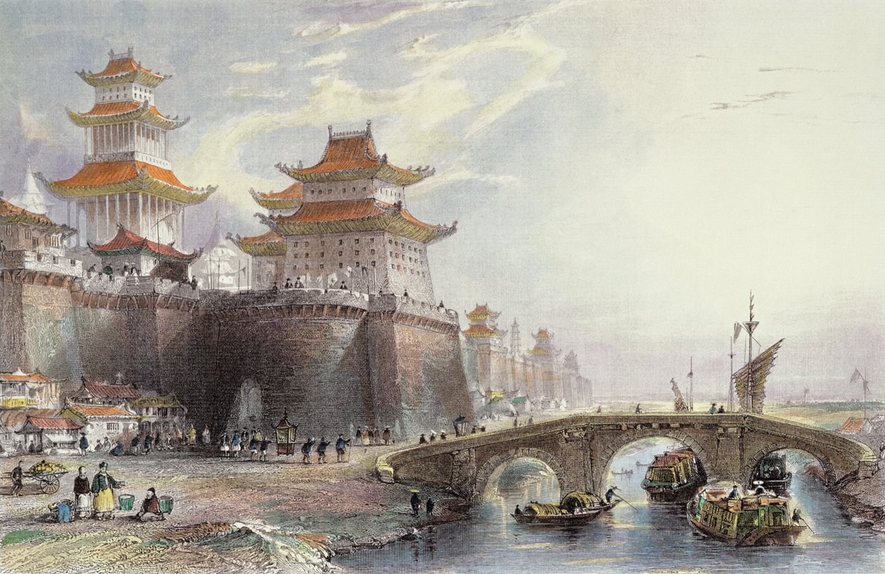 北京西门，1850年 作者 托马斯·阿隆