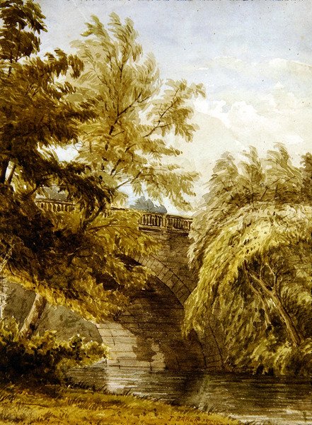 风景（纸上水彩） 作者 托马斯·贝克
