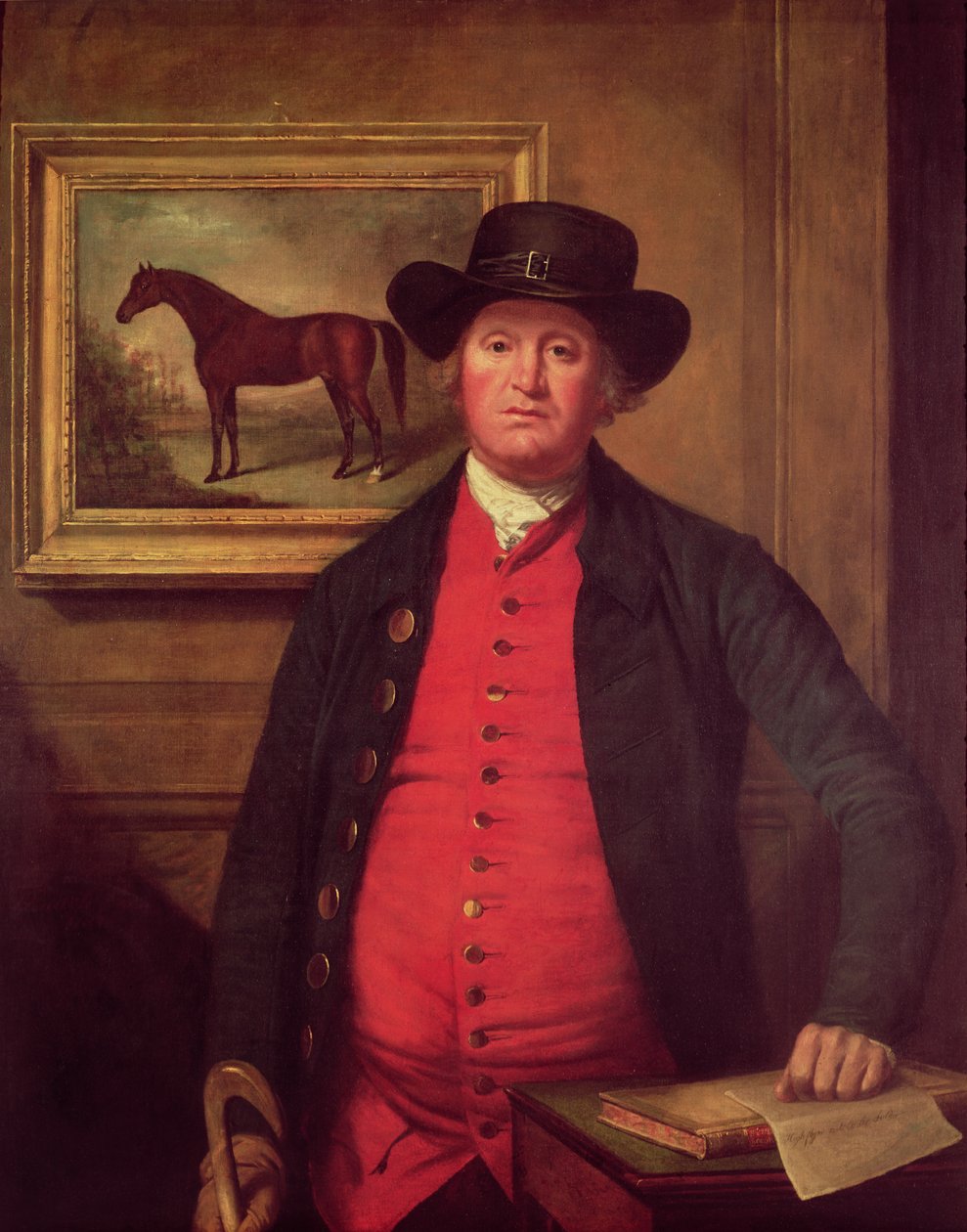 Richard Tattersall（1724-95）与&39;Highflyer&39;在后台 作者 托马斯海滩