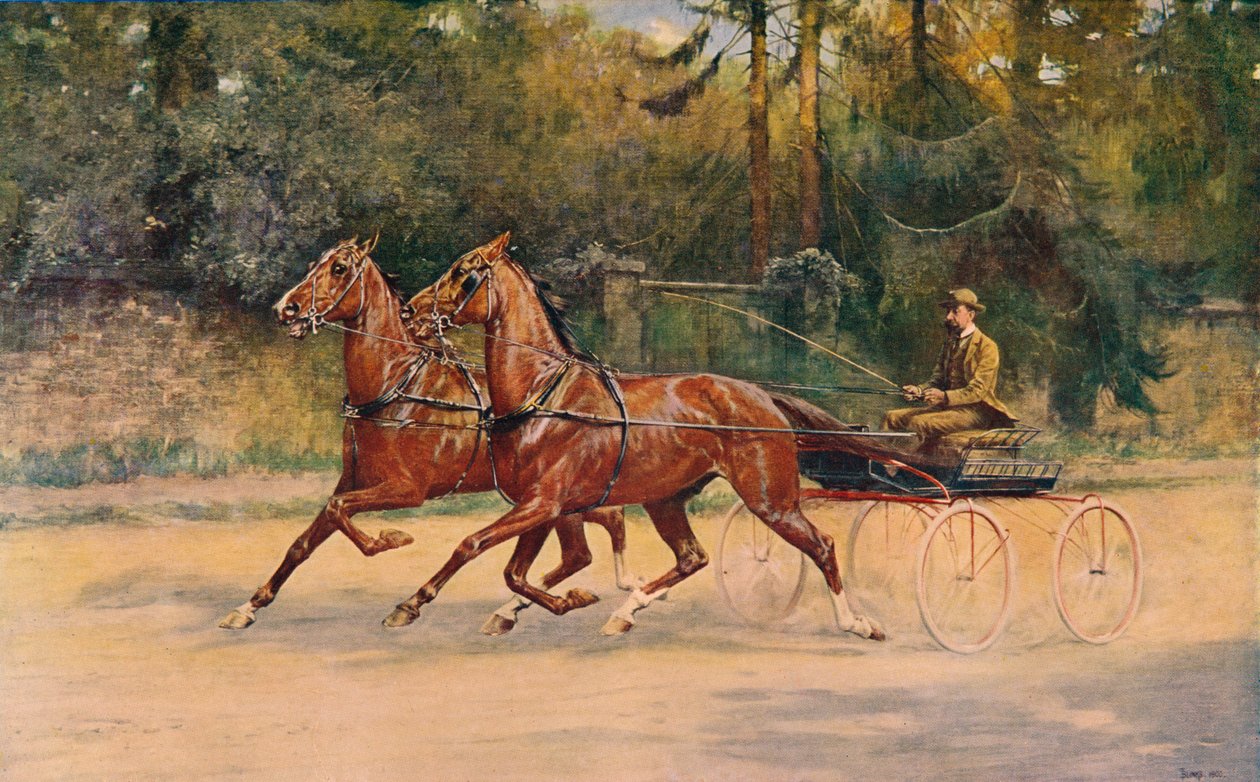 小跑对Walter Winans，1900 c1910 作者 托马斯·眨眼