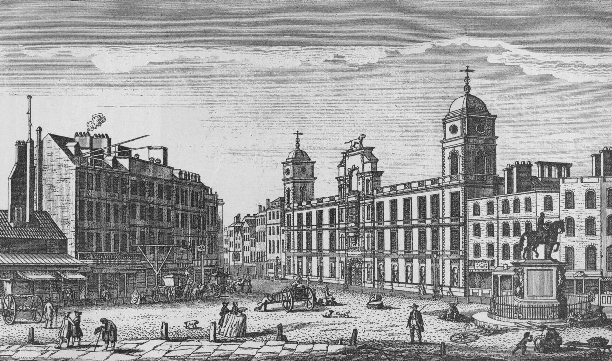 威斯敏斯特查令十字街诺森伯兰故居（Northumberland House），电话：1753 1911年。 作者 托马斯·鲍尔斯（Thomas Bowles）