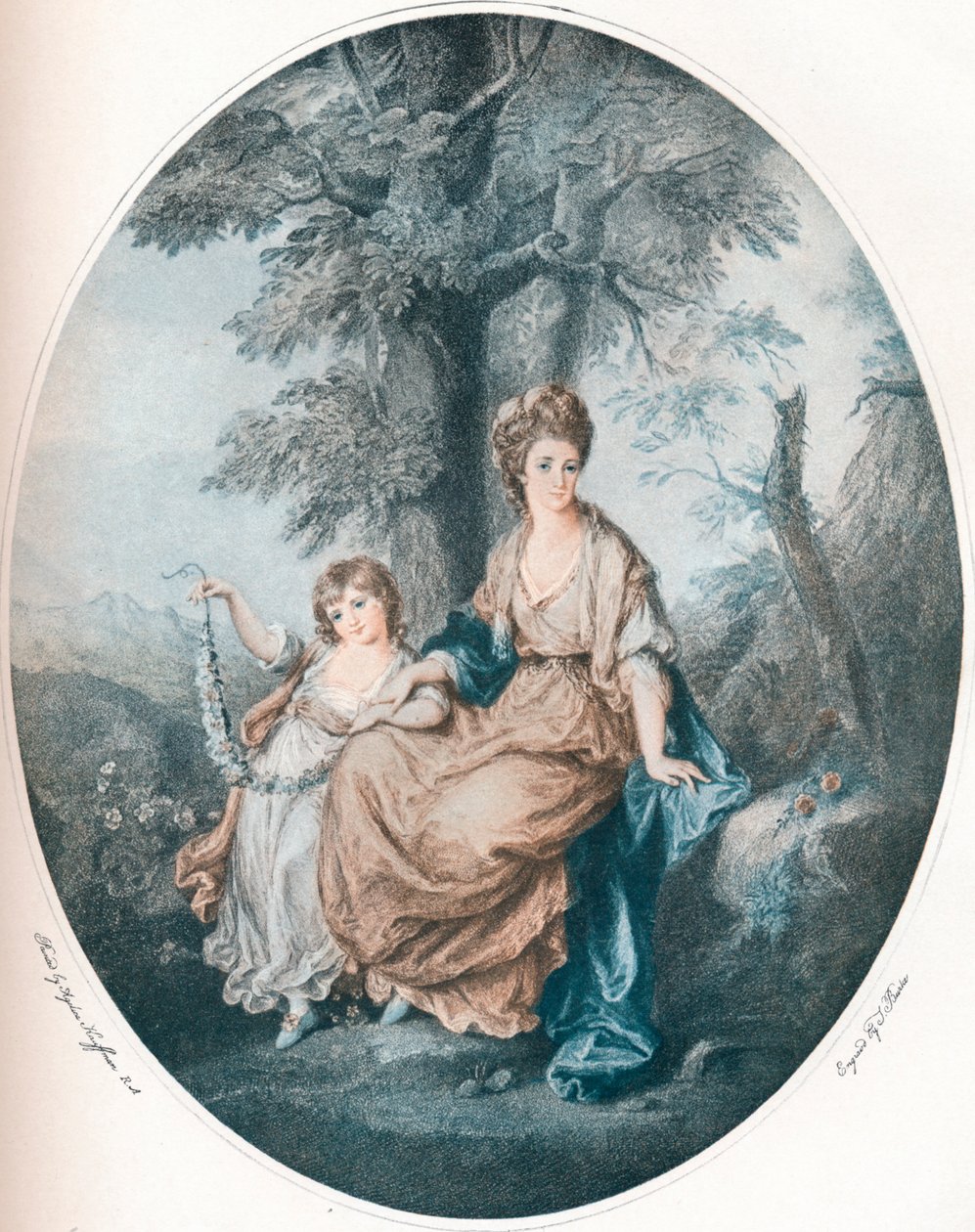 Rushout夫人和她的女儿，1784年，1902年 作者 托马斯·伯克