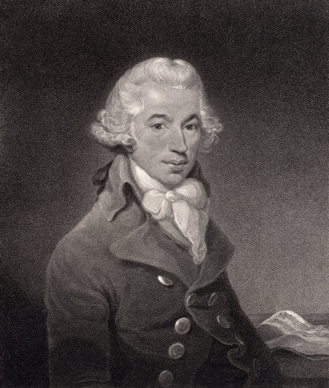 由William Nutter雕刻的Ignace Pleyel（1757-1831）的肖像 作者 托马斯·布什·哈迪