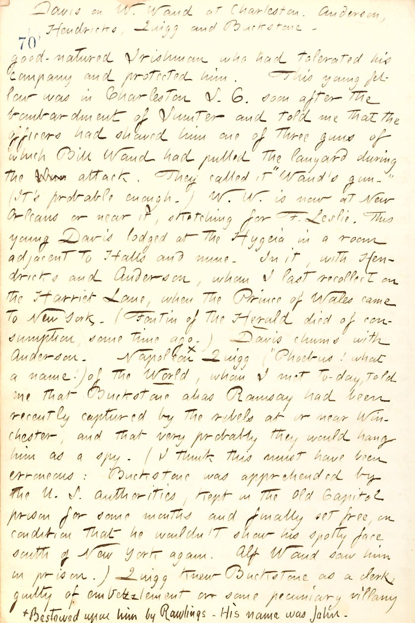 托马斯-巴特勒-冈恩日记--第19卷，第84页，1862年3月26日 作者 托马斯·巴特勒·冈恩