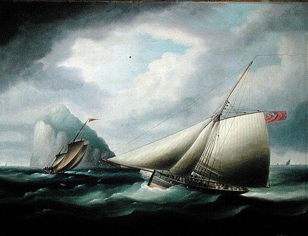 巴斯岩（布面油画） 作者 托马斯·巴特沃斯（Thomas Buttersworth）