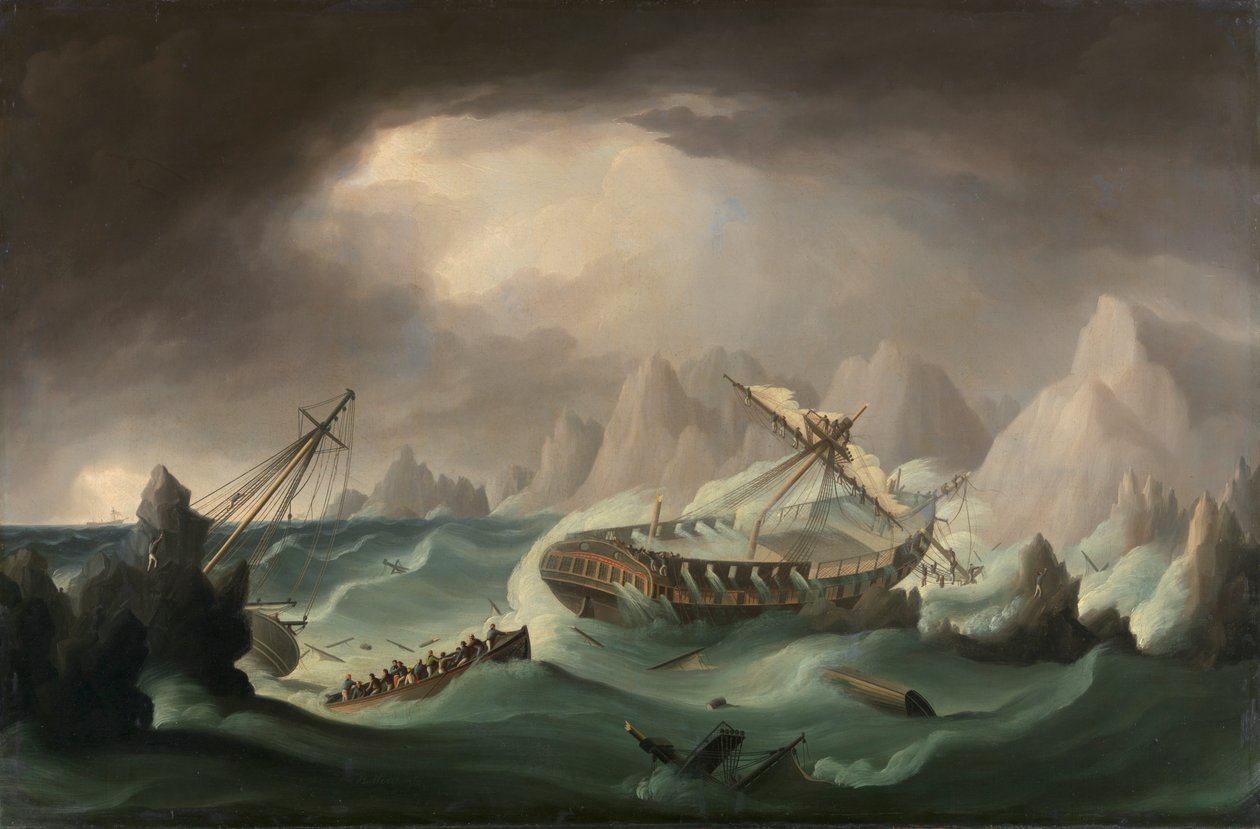 岩石海岸的沉船事故 作者 托马斯·巴特沃斯（Thomas Buttersworth）