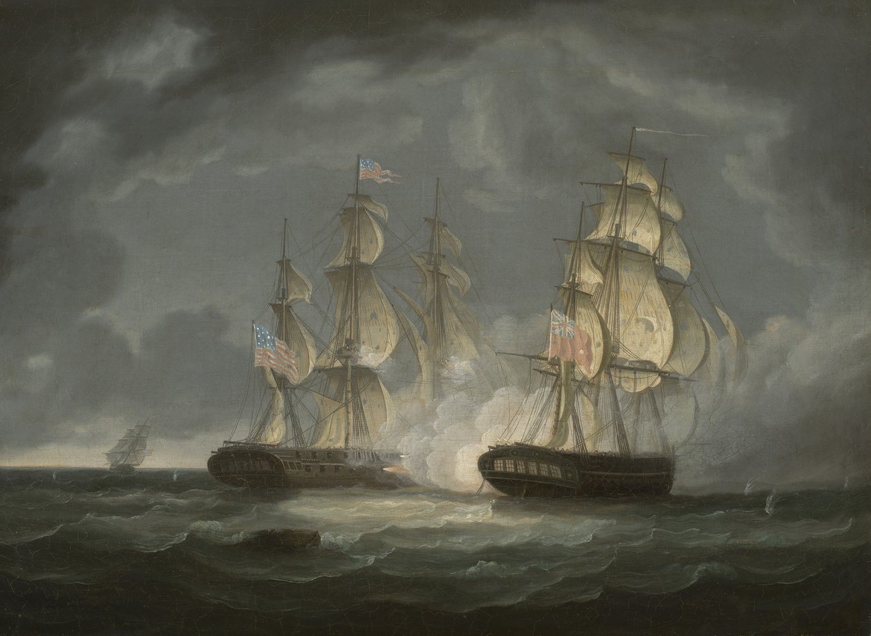 美国护卫舰总统和HMS Endymion之间的行动，1815年 作者 托马斯·巴特沃思