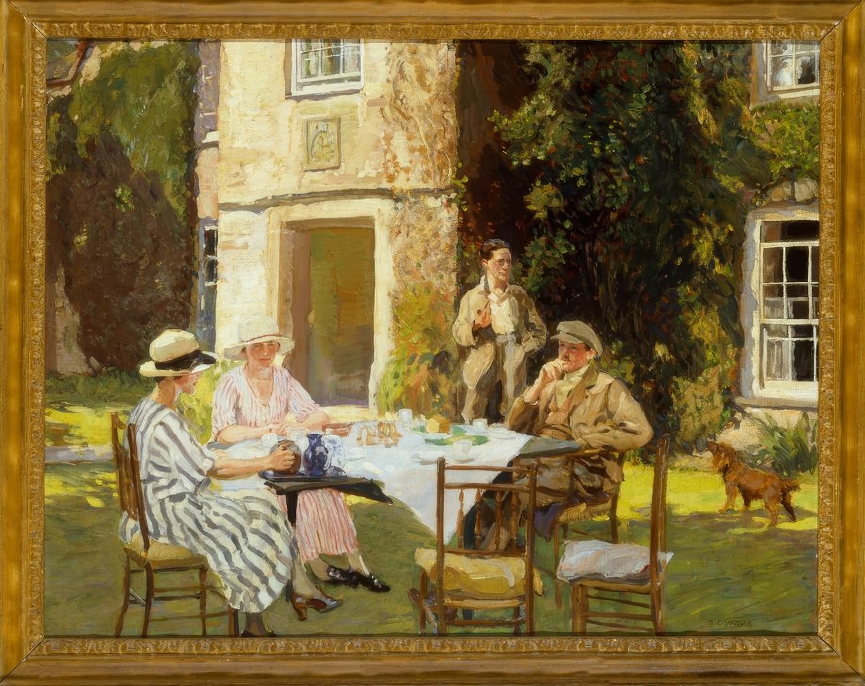 Thomas C.Dugdale，茶会-绘画 作者 托马斯·坎特雷尔·杜格代尔