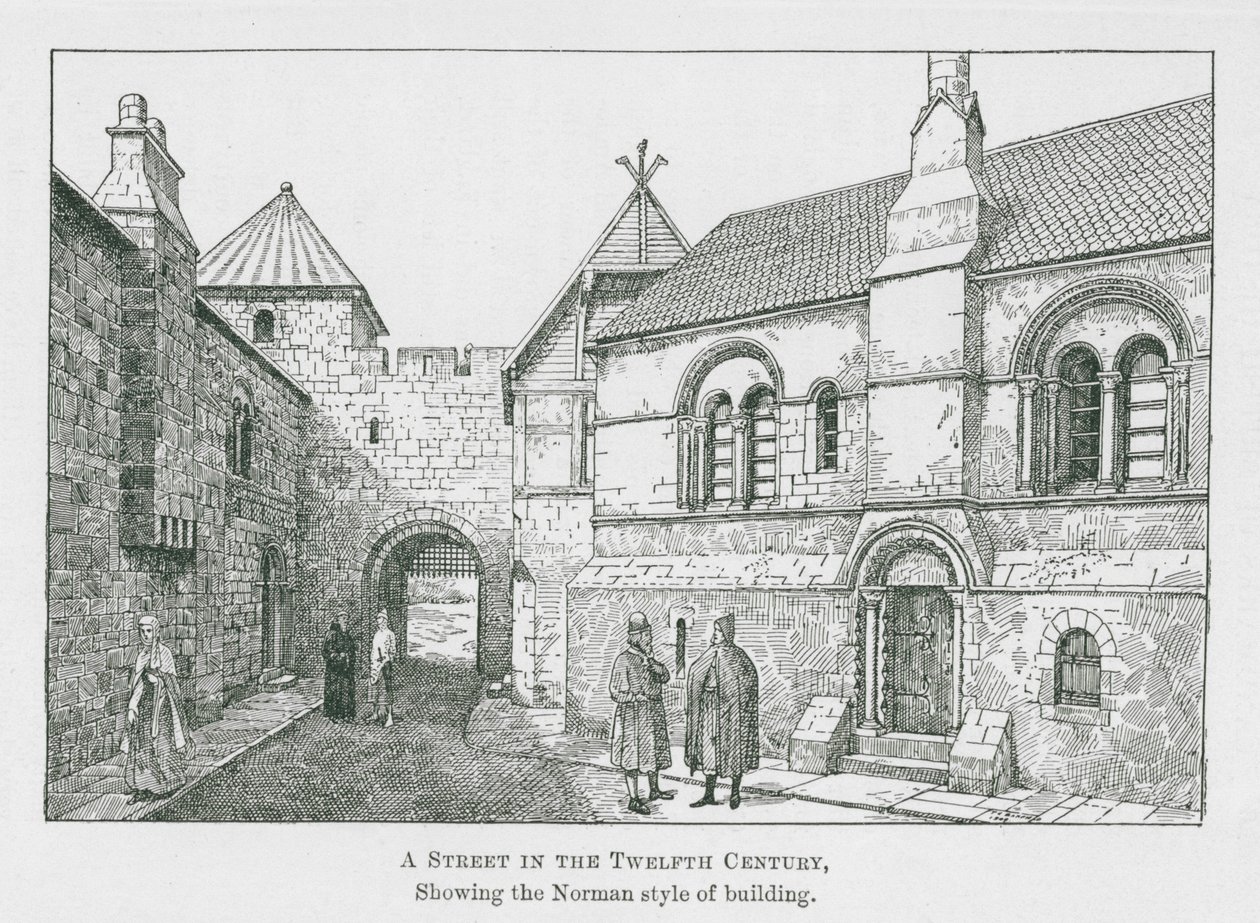 十二世纪的街道（石版画） 作者 
