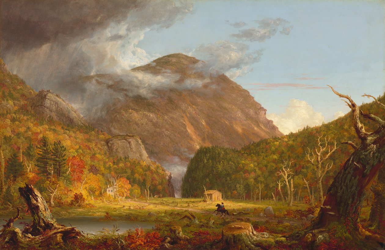 被称为白山凹口（Crawford Notch）的山口的景色 作者 托马斯·科尔