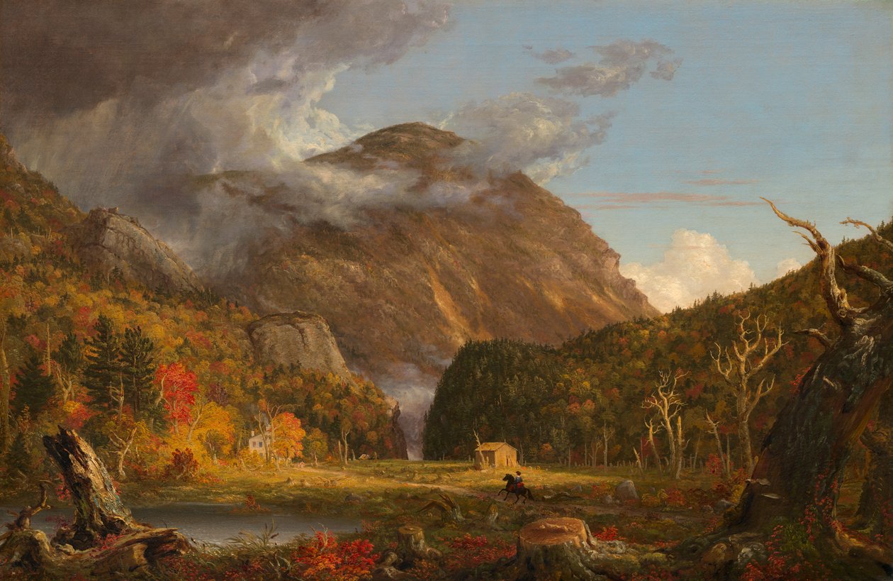 称为白山山谷的山口风景（Crawford Notch） 作者 托马斯·科尔