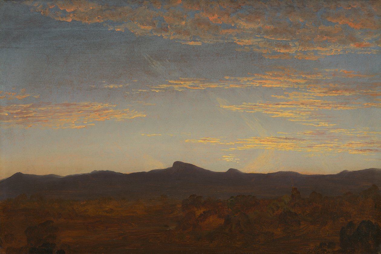 研究“ Catskill Creek”，c.1844-5（木头上的油） 作者 托马斯·科尔