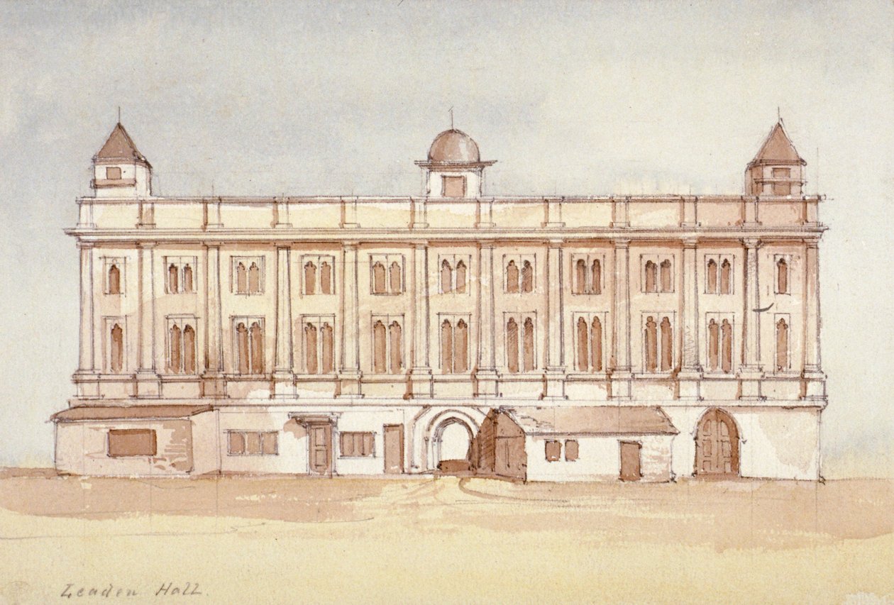 伦敦市Leadenhall，1850年 作者 托马斯·科尔曼·迪布丁