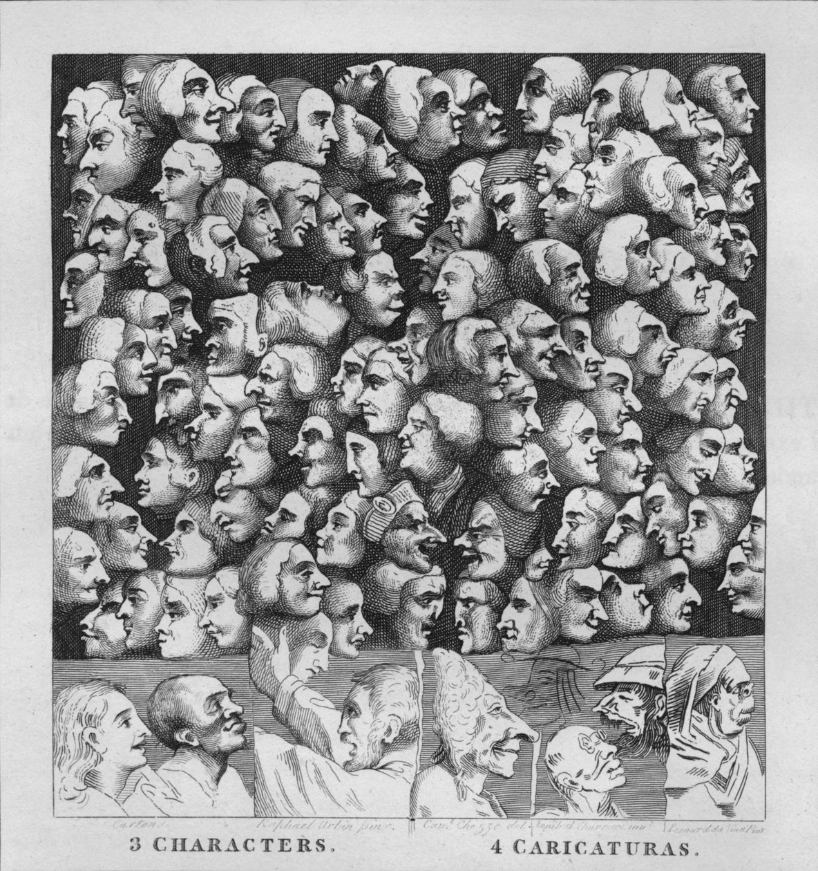 人物与漫画，1807年，1827年。 作者 托马斯库克