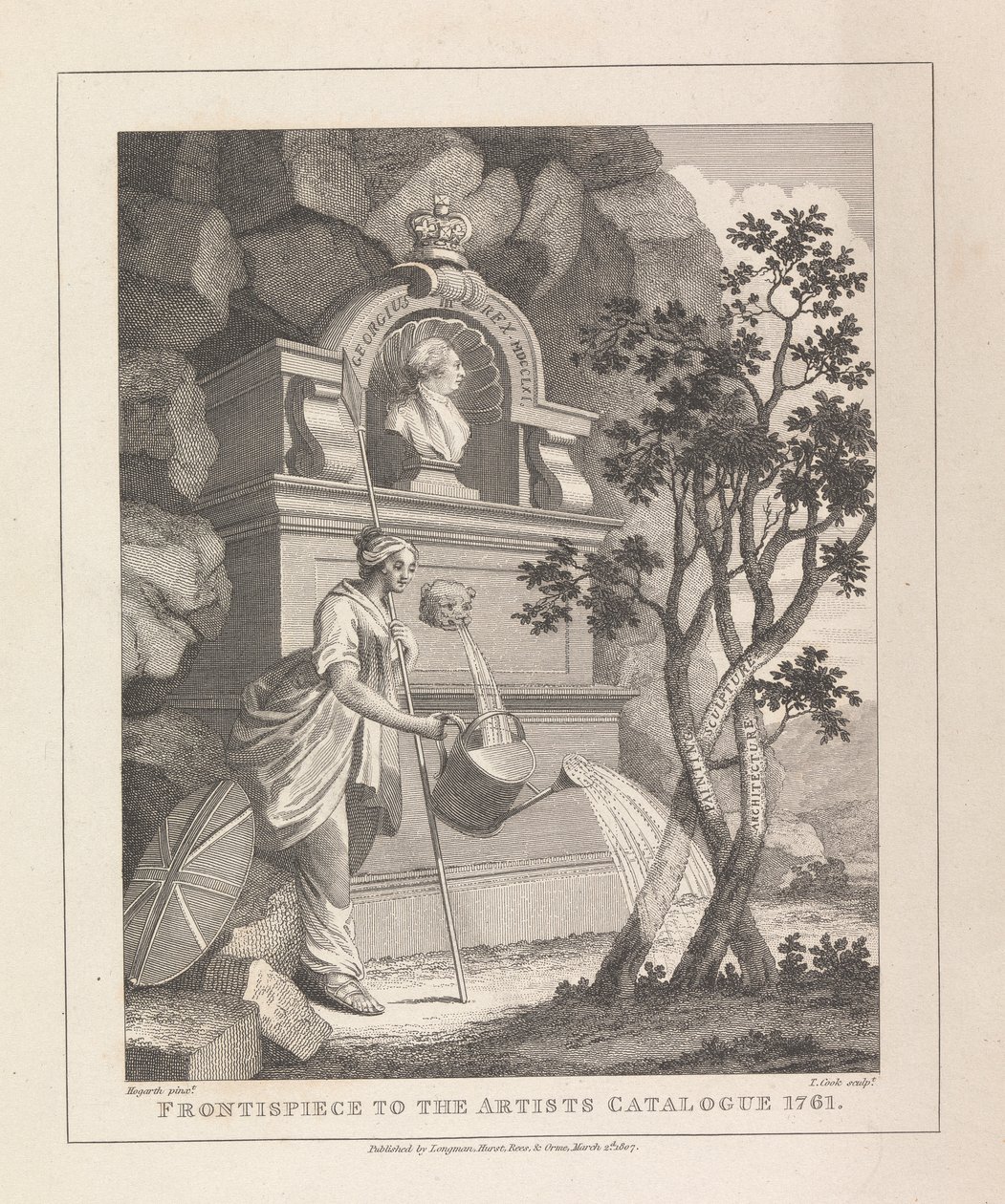 艺术家目录卷首插画，1761 年 作者 托马斯库克