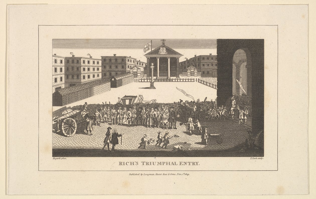 Richs Glory，或他的凯旋门进入Covent Garden，1732年12月，1809年11月1日。 作者 托马斯库克