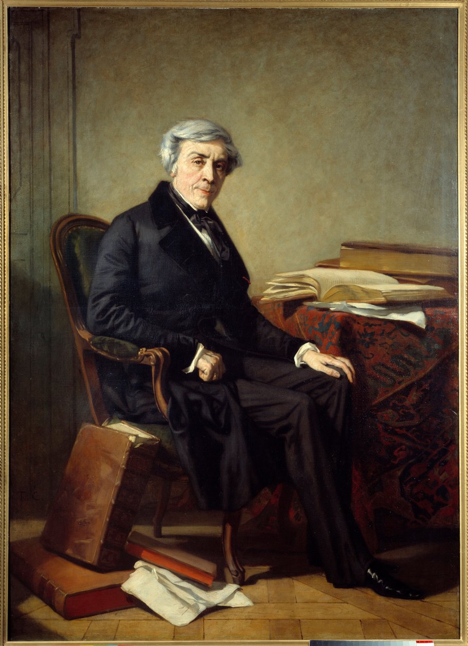 儒勒-米歇尔（1798-1874）的肖像，法国历史学家和作家。托马斯-库特尔（1815-1879）的画作 作者 托马斯·库蒂（Thomas Couture）