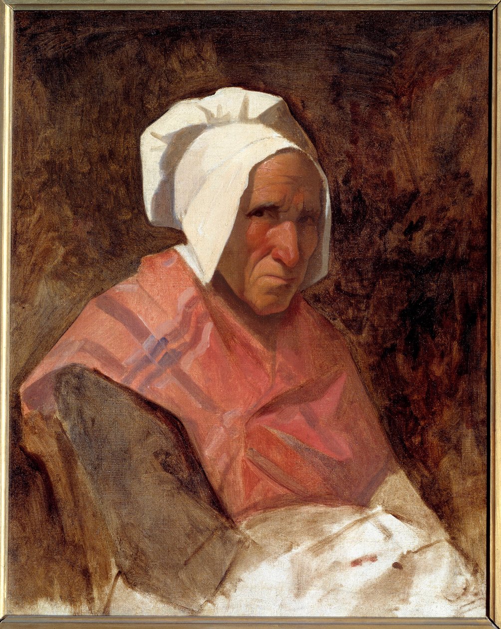 Thomas Couture (1815-1879) 1836 年创作的玛丽·西蒙内特肖像画。 0,65x0,53 米 作者 托马斯·库蒂（Thomas Couture）