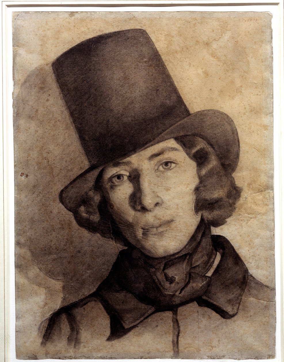 Maurice Sand (1823-1889) 的肖像，George Sand 的儿子，21 岁 - Thomas Couture (1815-1879) 的未注明日期的画作 - 这幅画长期以来被认为是他的母亲 George Sand 的画作，Musee de la Vie 浪漫, 巴黎 作者 托马斯·库蒂（Thomas Couture）
