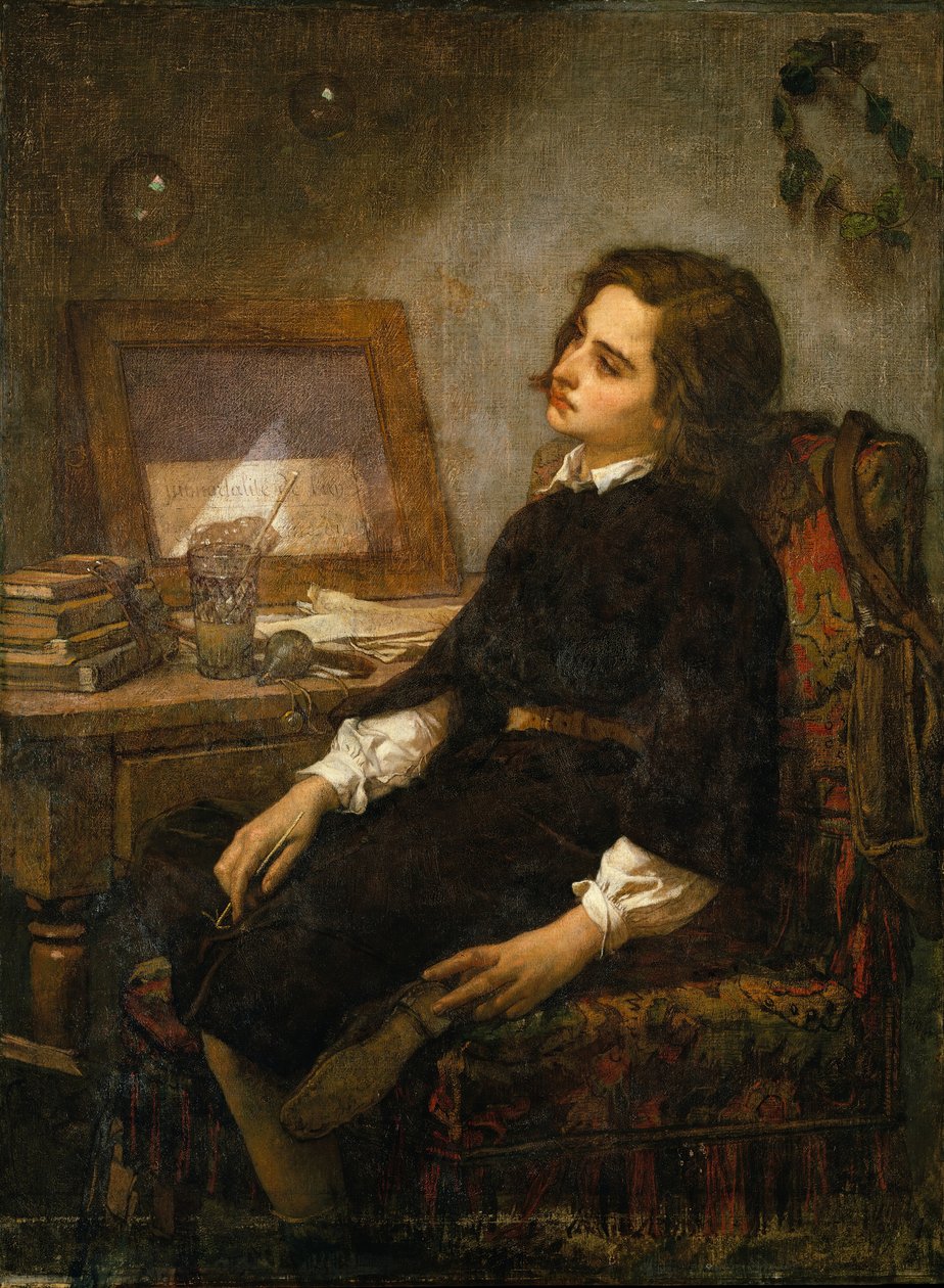 肥皂泡，约。 1859年。 作者 托马斯·库蒂（Thomas Couture）