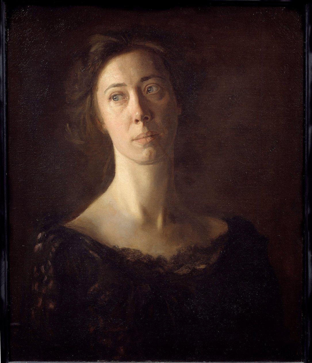 克拉拉 (Clara J. Mather) 的肖像 托马斯·考珀斯韦特·埃金斯 (Thomas Cowperthwaite Eakins) (1844-1916) 的画作（苦涩。）20 世纪太阳。 0,61x0,51 m 巴黎，奥赛博物馆 作者 托马斯·考珀思韦特·埃金斯