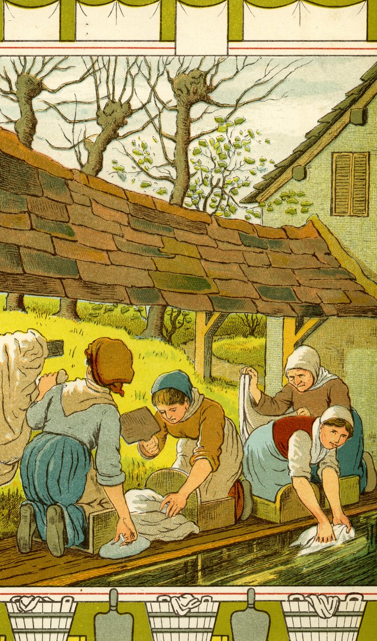 Washerwomen of Caen 作者 托马斯·克莱恩（Thomas Crane）