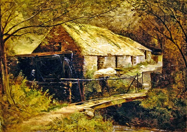 北威尔士Dolgelly Mill（布面油画） 作者 托马斯·克雷斯维克