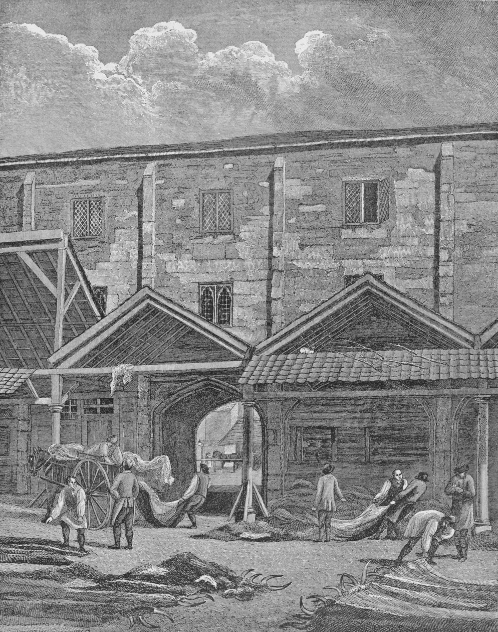 伦敦市场Leadenhall皮肤市场，1825年，1911年 作者 托马斯·戴尔