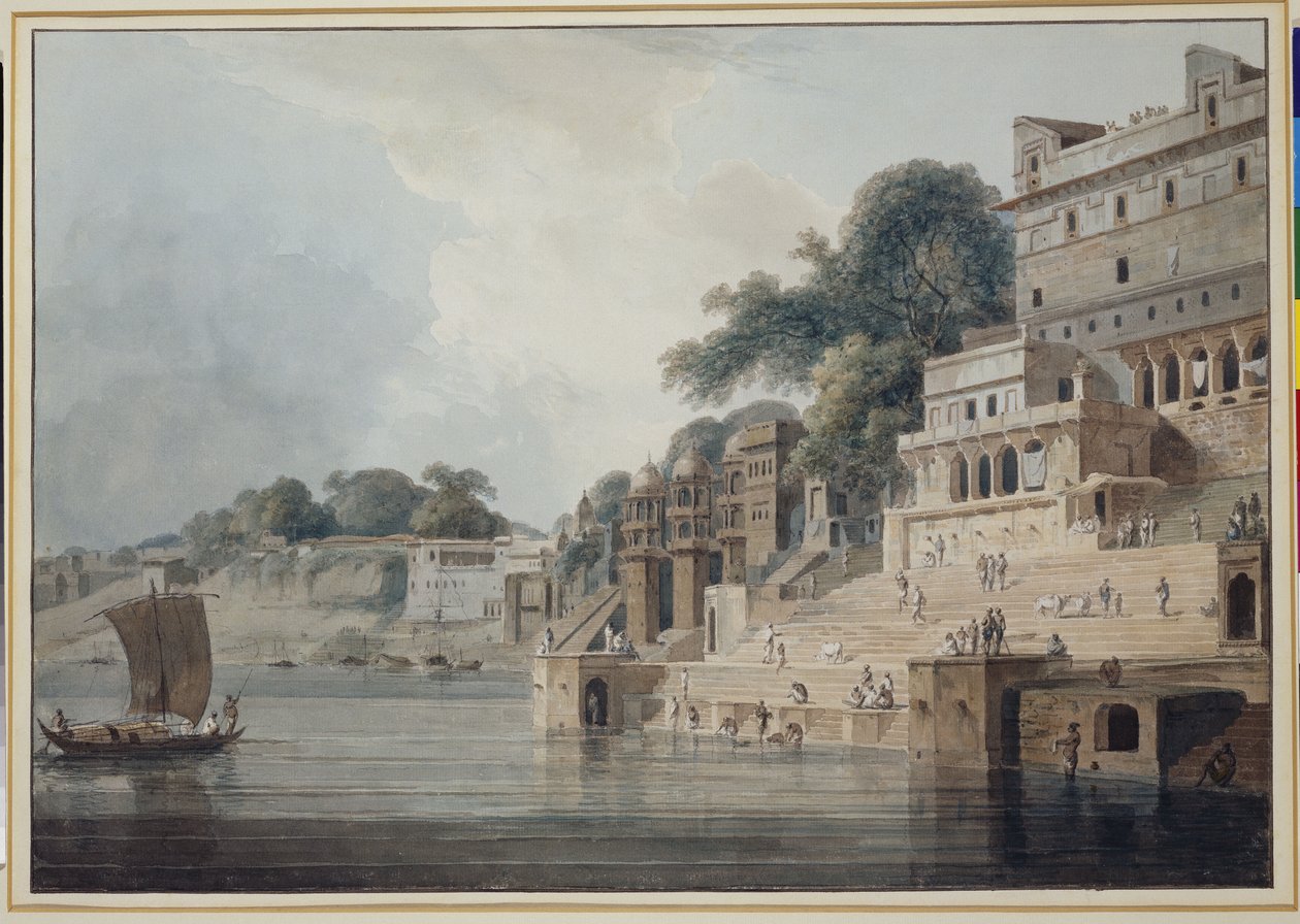 贝纳雷斯Dasasvamedha Ghat 作者 托马斯·丹尼尔