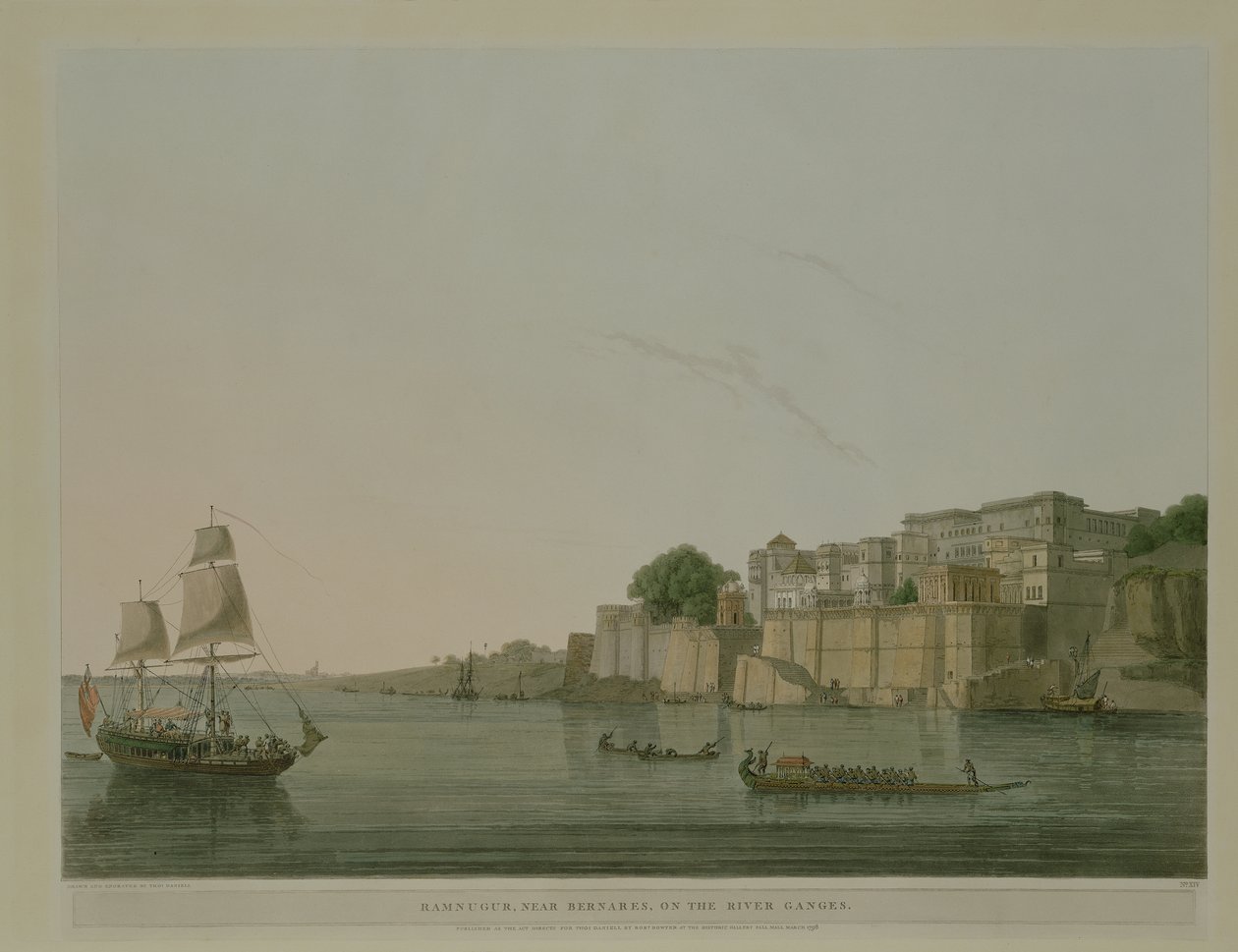 拉姆古格（Ramnurgur），位于恒河贝纳雷斯（Benares）附近，1796年 作者 托马斯·丹尼尔