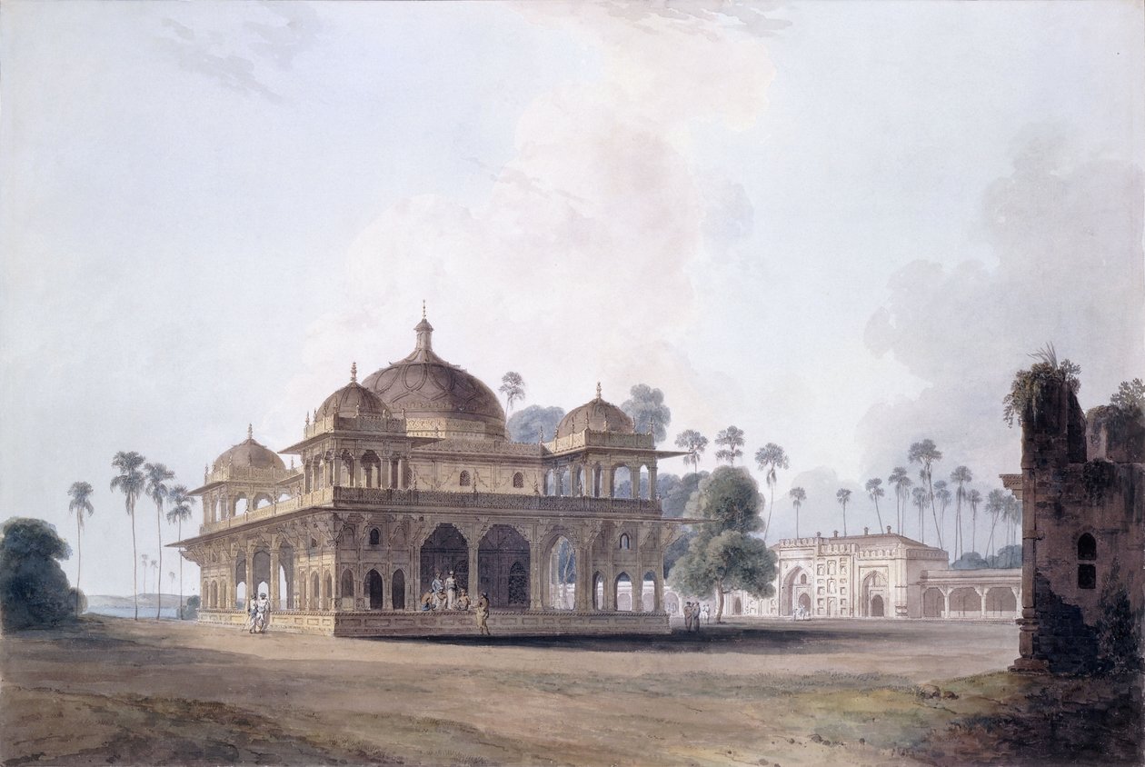 Makhdum Shah Daulat陵墓，比尔马内尔，约1788-1796年 作者 托马斯·丹尼尔