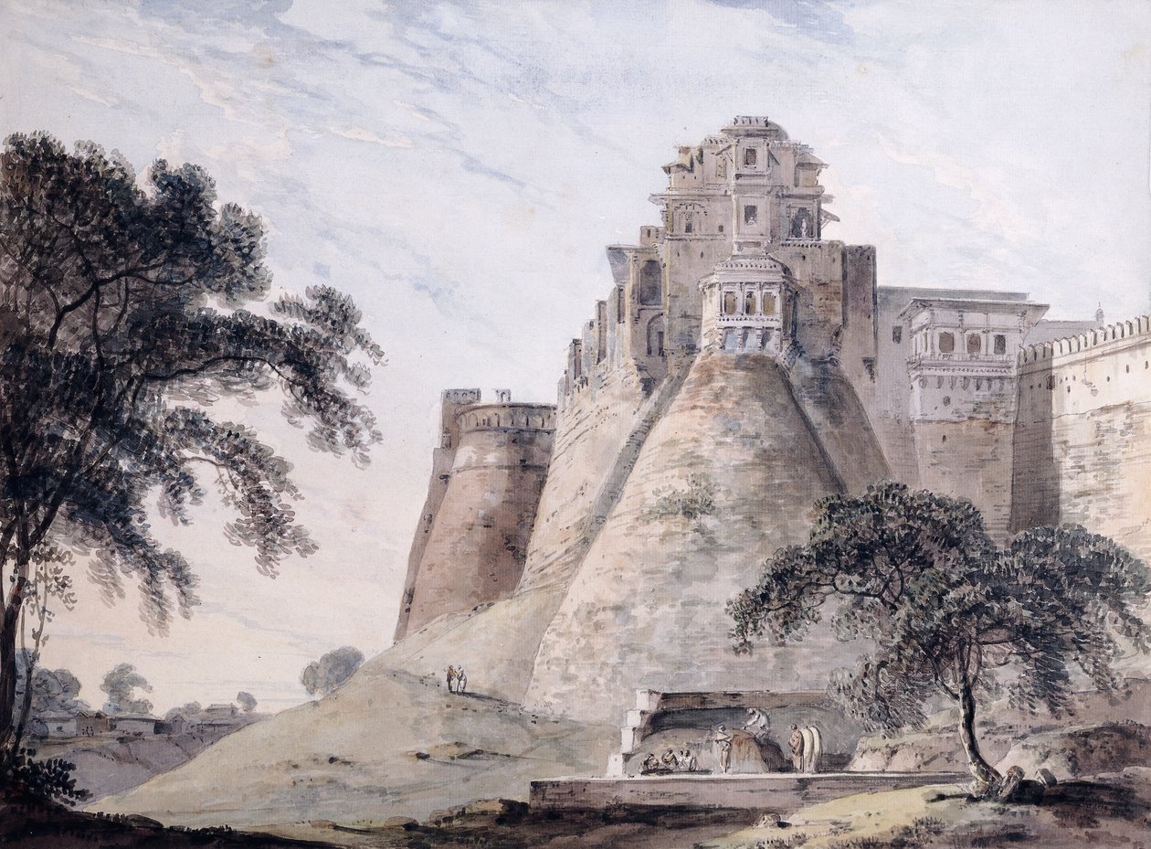堡垒，Jaunpur，北方邦的看法， 作者 托马斯·丹尼尔